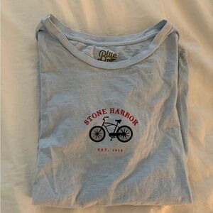 Stone Harbor Light Blue Graphic Tee